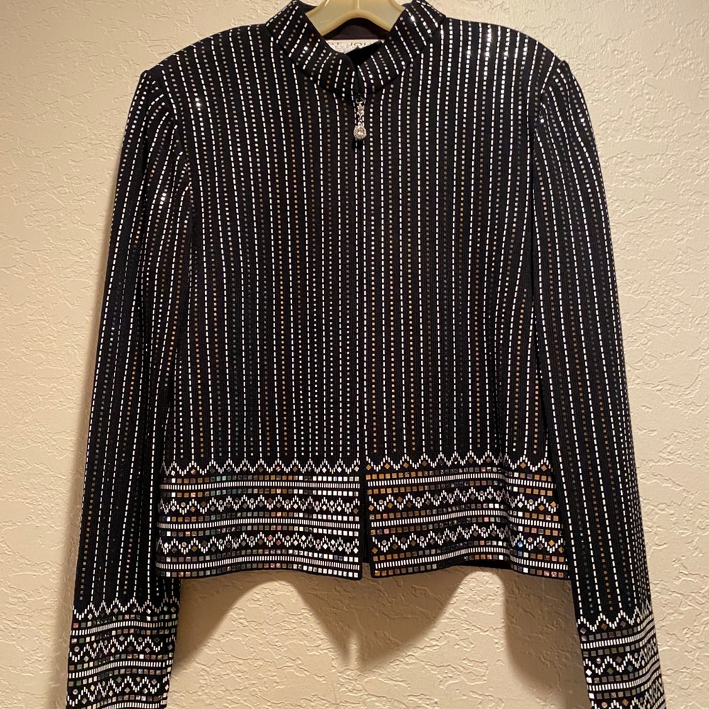 St John Black and Silver Top size 10
